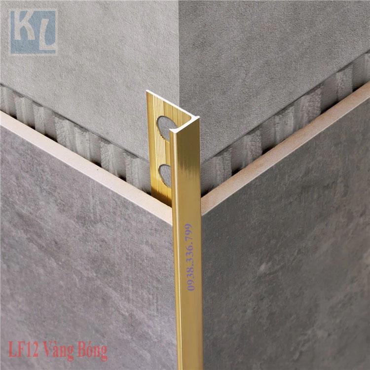 Nẹp Nhôm LF12 Vàng Bóng Trang Trí Nội Thất