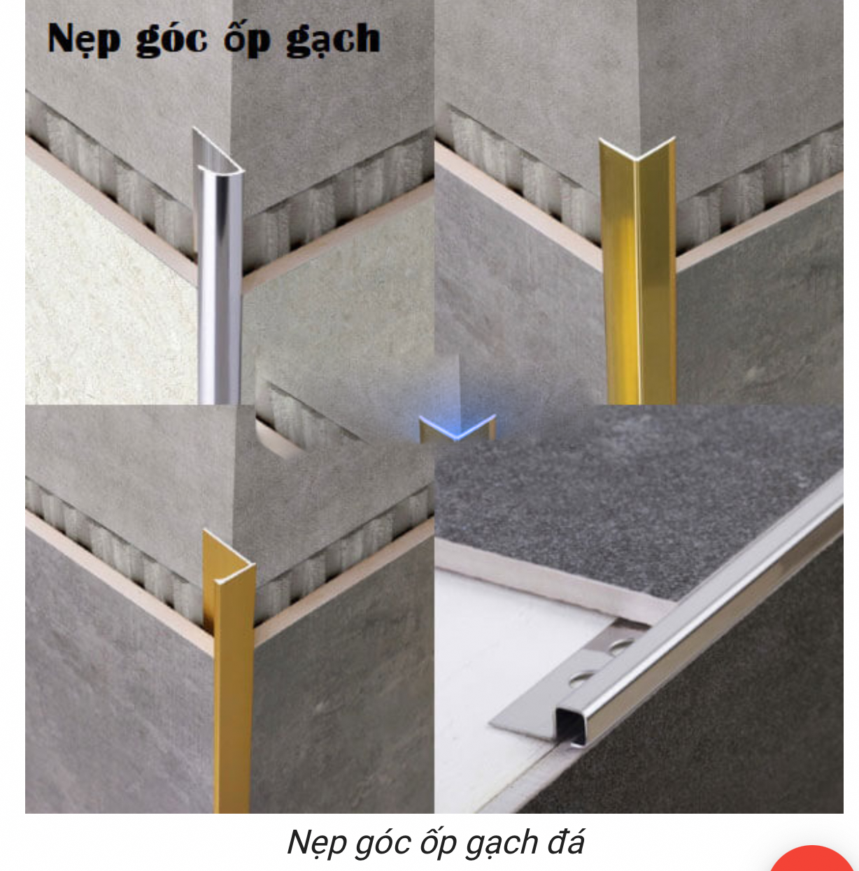 Nẹp Chỉ Gạch Đá Nhôm Trang Trí Nội Thất