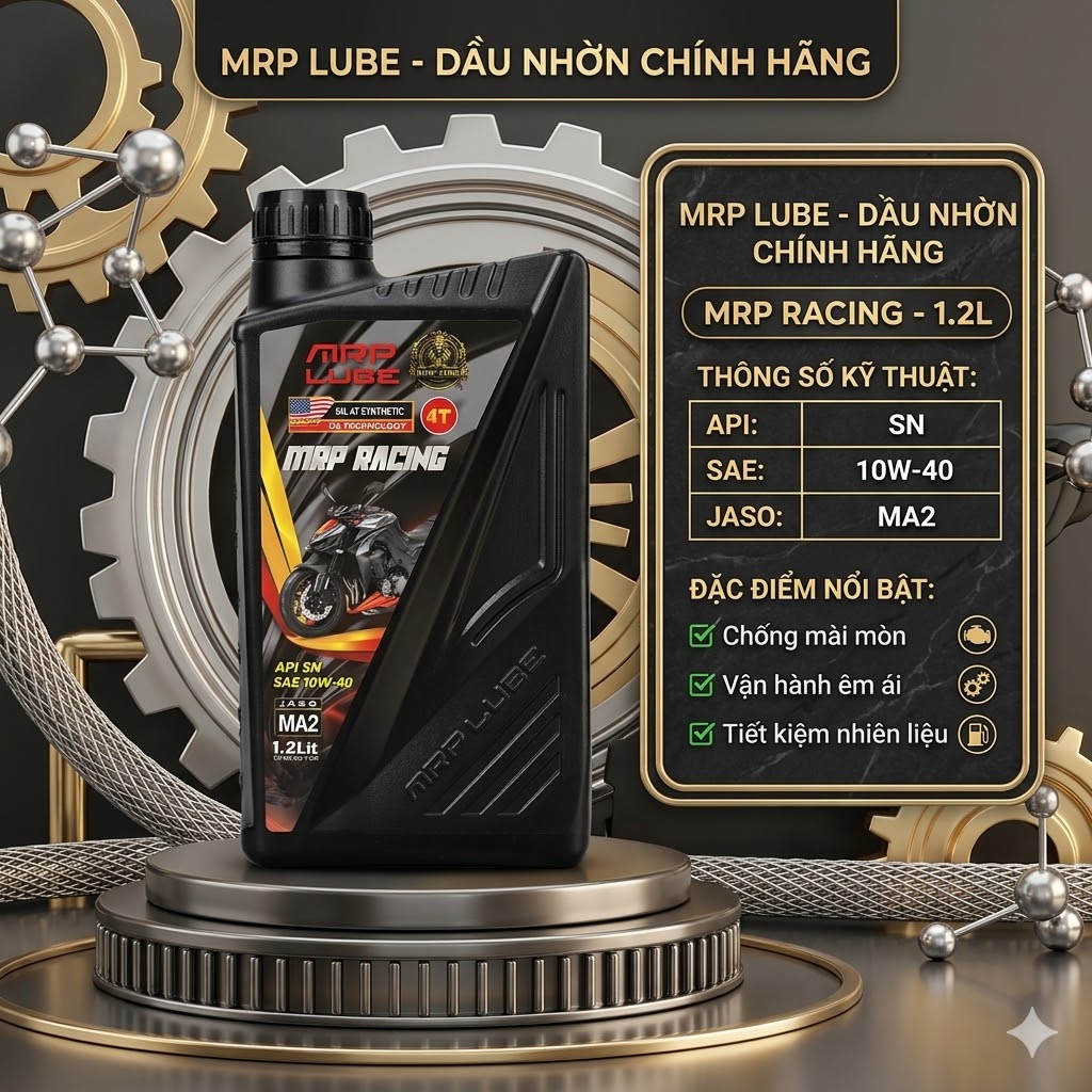MRP LUBE – Dầu Nhớt Xe Tay Ga Cao Cấp API SN SAE 10W-40 JASO MB 800ML